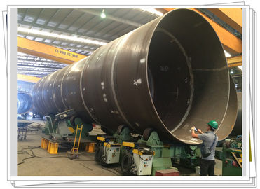 Steel Tube Tower Wind Turbine Several Pipes Fit Up Welding Station