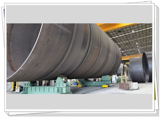 ترافرس 700T Bullet Tank Turning Roll 10m LPG Vessel Welding Rotator Remote Control